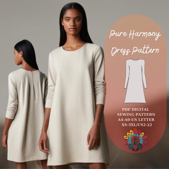 knee length dresses for ladies Minimalist Kaftan Dress Pattern