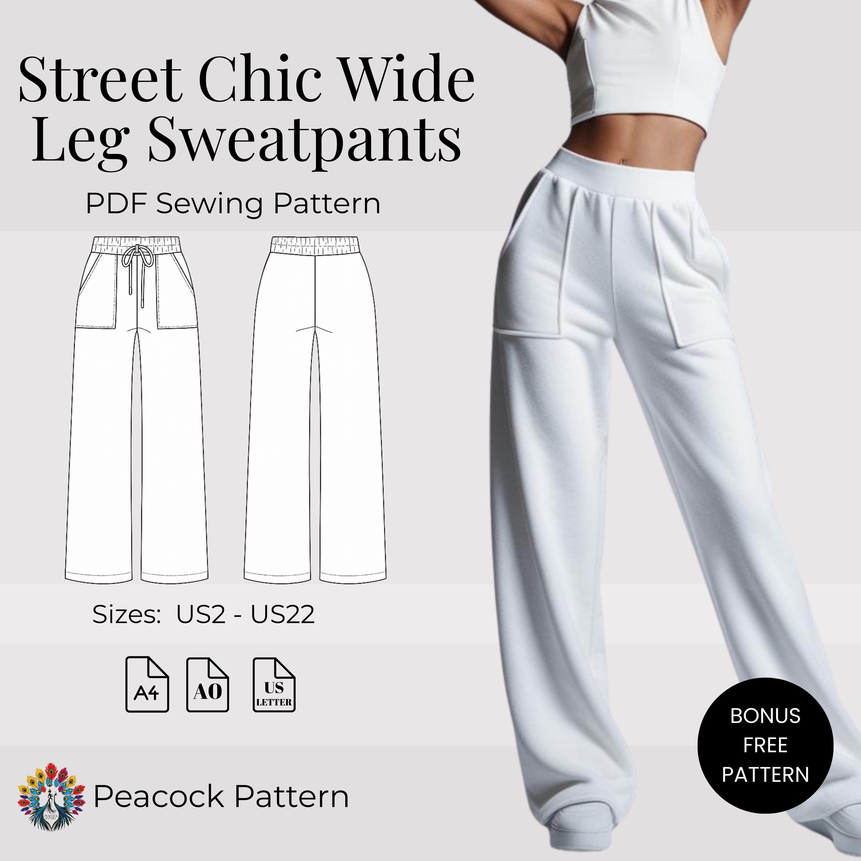 Women's Wide Camo Pants Sweatpants Elastic Waist Drawstring Loose Pants With Pockets