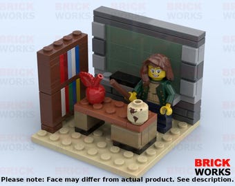 Teacher Gift LEGO Diorama — Classroom Scene — Teacher Appreciation, End of Year, Retirement, Graduation, MOC Kit