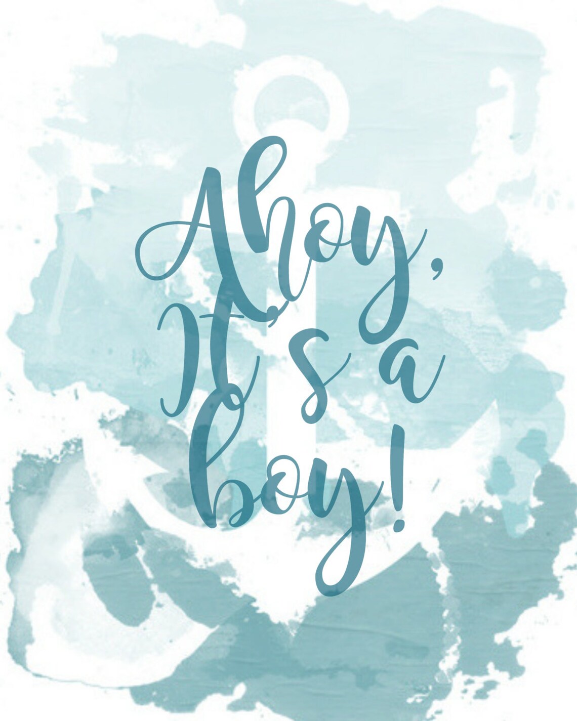 Ahoy It's a Boy 8x10 Printable Baby Shower Sign - Etsy