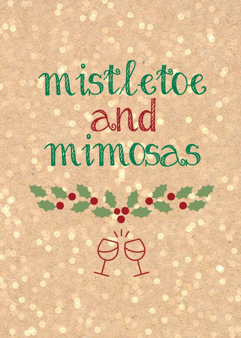 mistletoe and mimosas sweatshirt