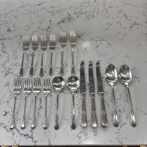 Partial set Vintage Silverplate Flatwear; “Addoration” by 1847 Rogers Bros IS