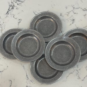 Set of 6 Vintahe Carson Pewter Butter Pats