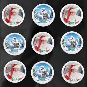Spersonalizowany pamiątkowy żeton „I Met Santa” 2025 na Boże Narodzenie, spersonalizowany prezent na ozdobę świąteczną
