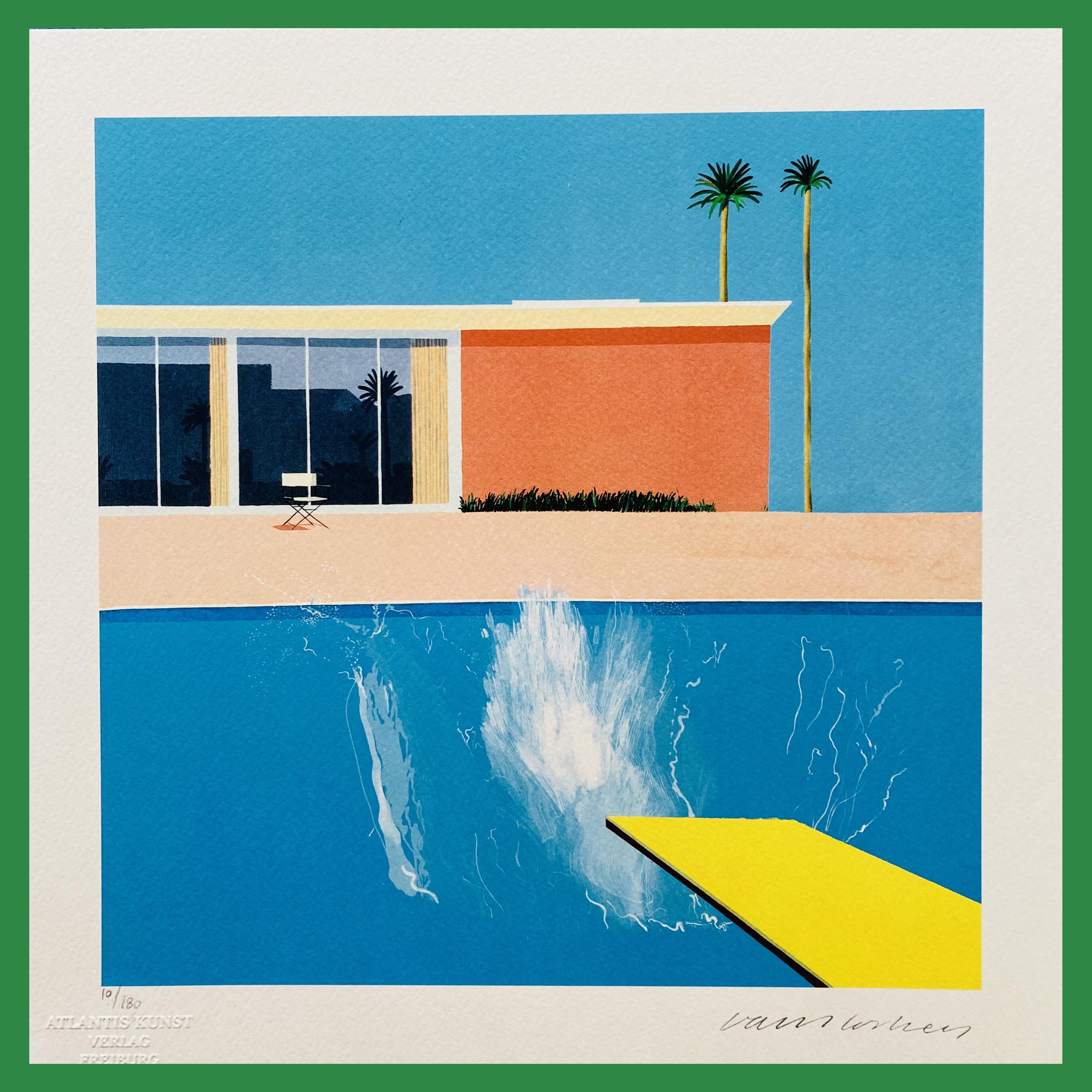 David Hockney - A Larger Splash, COA, Farblitho, limitierte