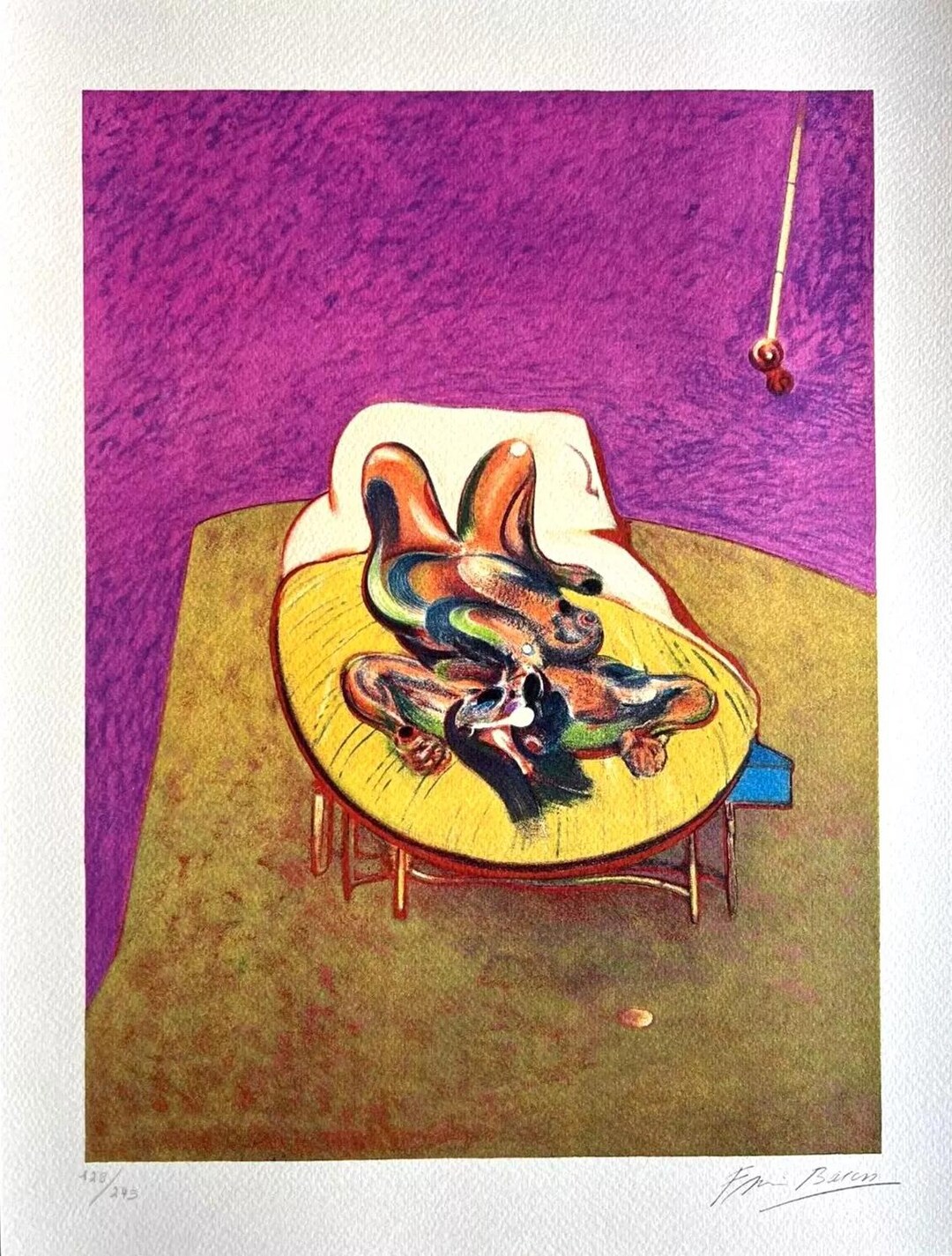 Lithographie Francis Bacon - Signée à La Main, Numérotée Et Certifiée - Tirage D'art