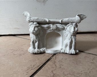 Chimenea de león en miniatura a escala 1/12, personalizada para casa de muñecas.