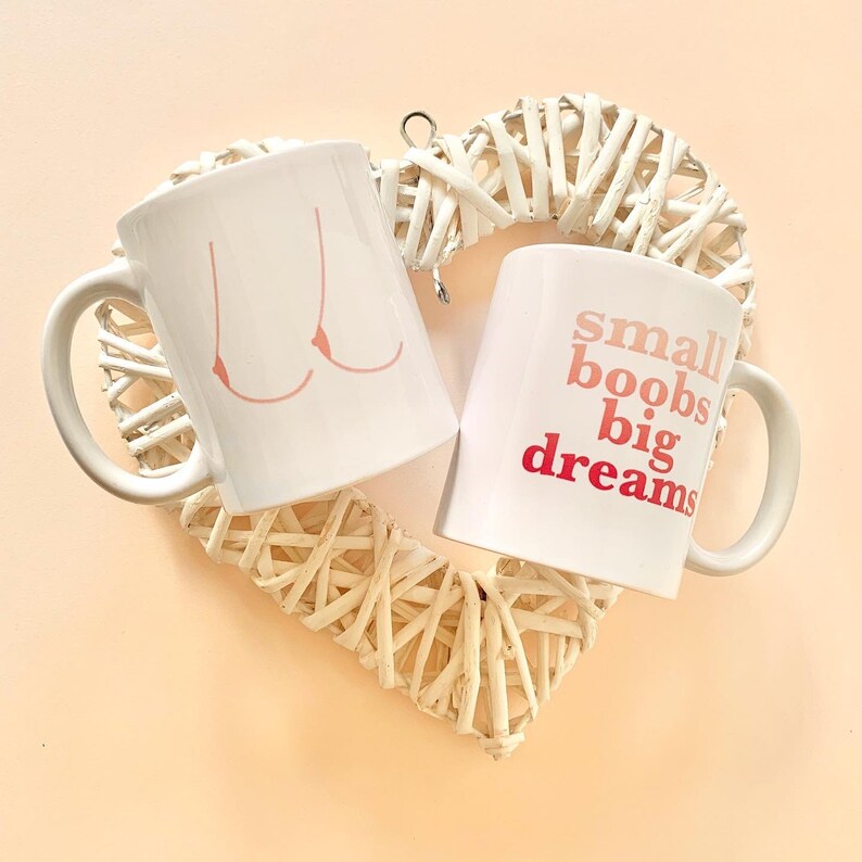 Pretty mug - funny mug - breast mug - boob mug - gift for her - best friend gift - girlfriend gift - valentines gift