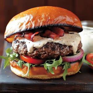 Spicy Truffle Hamburger Recipe, Recipe Print Out, Recipe Download PDF, Burger Recipe, Printable Recipe, Cookbook PDF