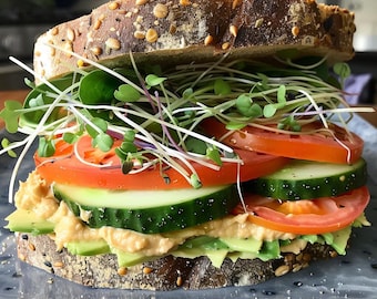 Veggie Sandwich Recipe, Recipe Print Out, Recipe Download PDF, Sandwich Recipe, Printable Recipe, Cookbook PDF