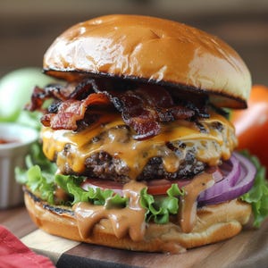 Chipotle BBQ Bacon Cheeseburger Recipe Print Out, Recipe Download PDF, Burger Recipe, Printable Recipe, Cookbook PDF