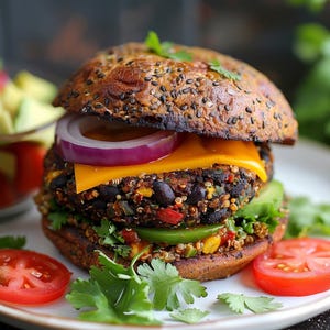 Black Bean Veggie Burger Recipe, Recipe Print Out, Recipe Download PDF, Burger Recipe, Printable Recipe, Cookbook PDF