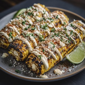 Charred Street Corn With Chipotle Crema – Viral Recipe, Mexican Elote Recipe, Grilled Corn On The Cob, Summer BBQ Side, Street Corn