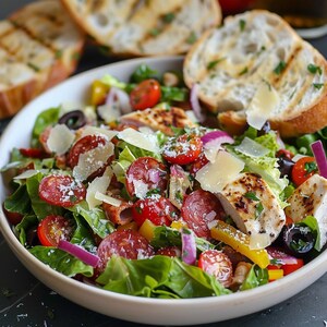 Italian Chopped Salad w/ Beer Vinaigrette Dressing, Recipe Print Out, Recipe Download PDF, Salad Recipe, Printable Recipe, Cookbook PDF