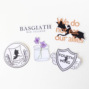 Fourth Wing Sticker Collection | The Empyrean Series Stickers | Iron Flame Stickers | Gift for Book Lovers