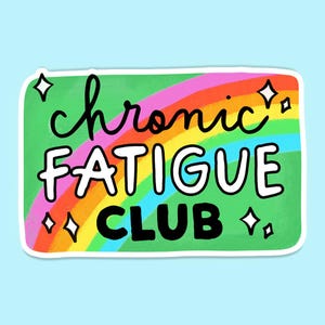 Chronic Fatigue Sticker, Fatigue awareness decal, Funny chronic illness, Tired all the time, Invisible illness sticker, Always tired club