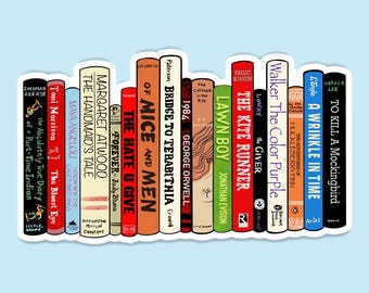 Banned Books Sticker Decal, Read Banned Books Sticker, Banned books Sticker, List of Banned Books Sticker, Bookish Sticker, Book Lover