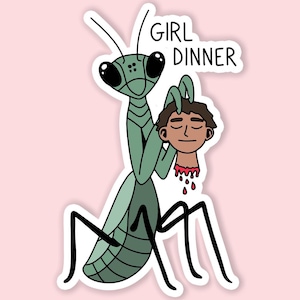 Girl Dinner Sticker Decal, Feminist Sticker, Women's Rights Sticker, Human Rights Sticker, Feminist
