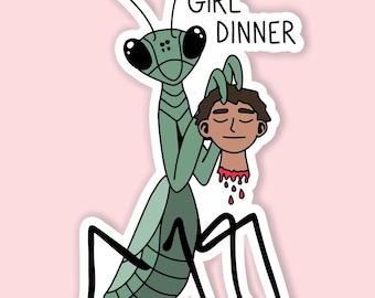 Girl Dinner Sticker Decal, Feminist Sticker, Women's Rights Sticker, Human Rights Sticker, Feminist