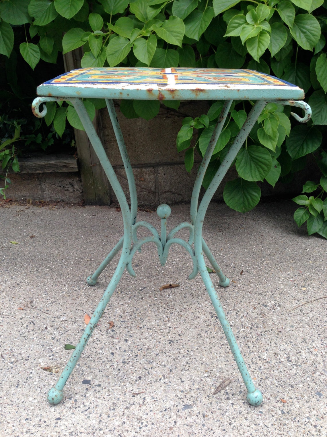 Vintage D & M California Tile Wrought Iron Table C 1920s 1930s Etsy