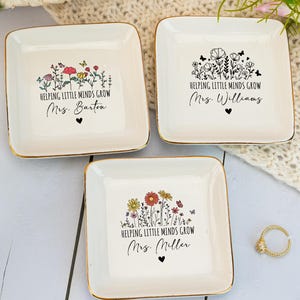 Personalized Jewelry Dish For Teacher,Retirement Ring Dish,Teacher Appreciation Gift,End Of Year Gift,Back To School Gift,Thank You Teacher