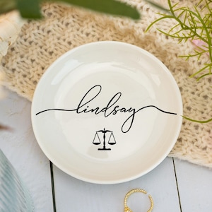 Lawyer Jewelry Dish,Scale Of Justice Trinket Dish,Jewelry Dish For Law Graduate,Law School Gifts For Her,Law Student Gifts,Lawyer Ring Tray