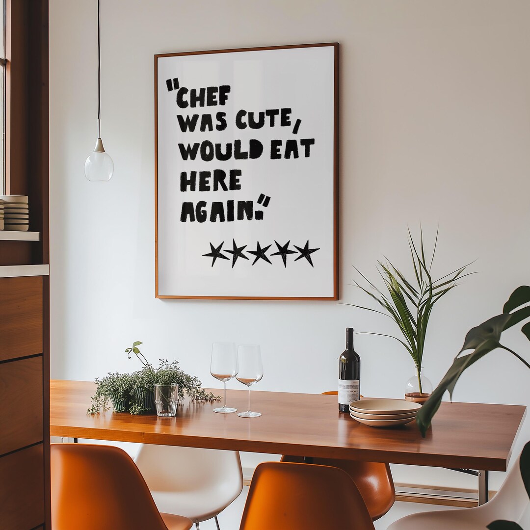Funny Kitchen Quote Poster, Cheeky Quote Wall Art, Dining Room Decor ...