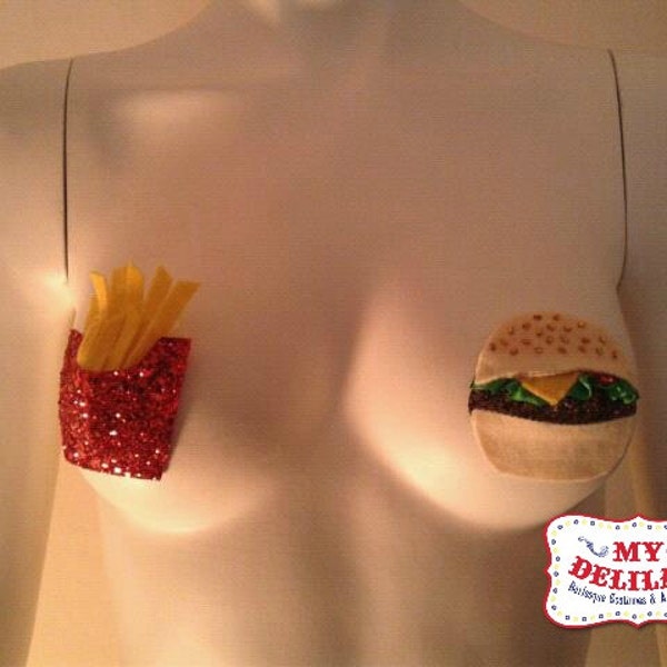 Fast Food Burlesque Pasties Burger Fries Junk Food