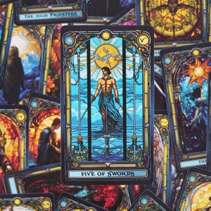 Carte dei tarocchi in vetro colorato - Mazzo di tarocchi da 78 carte, carte dei tarocchi per principianti ed esperti, divinazione, tarocchi fantasy colorati, bellissimi tarocchi