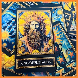 Baraja de tarot de Van Gogh: tarot de 78 cartas, tarot único, adivinación, adivinación, cartas del tarot, tarot de fantasía, tarot colorido, tarot hermoso