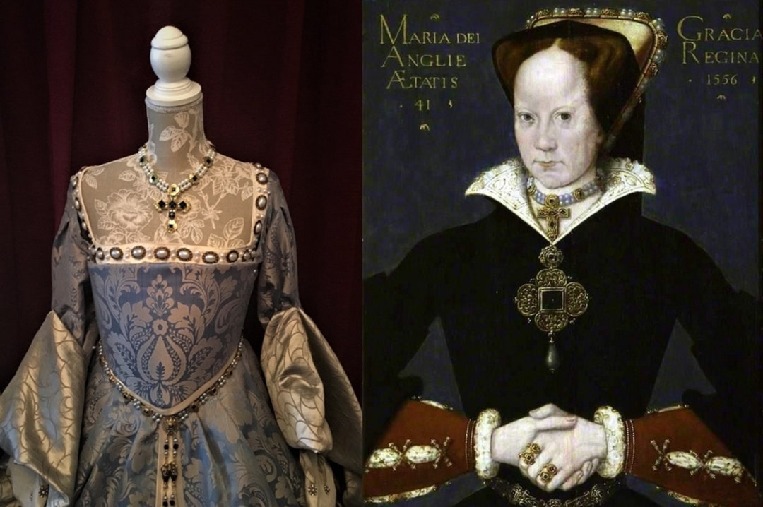 Mary I Necklace Mary Tudor Portrait Replica Jewellery After Hans Eworth