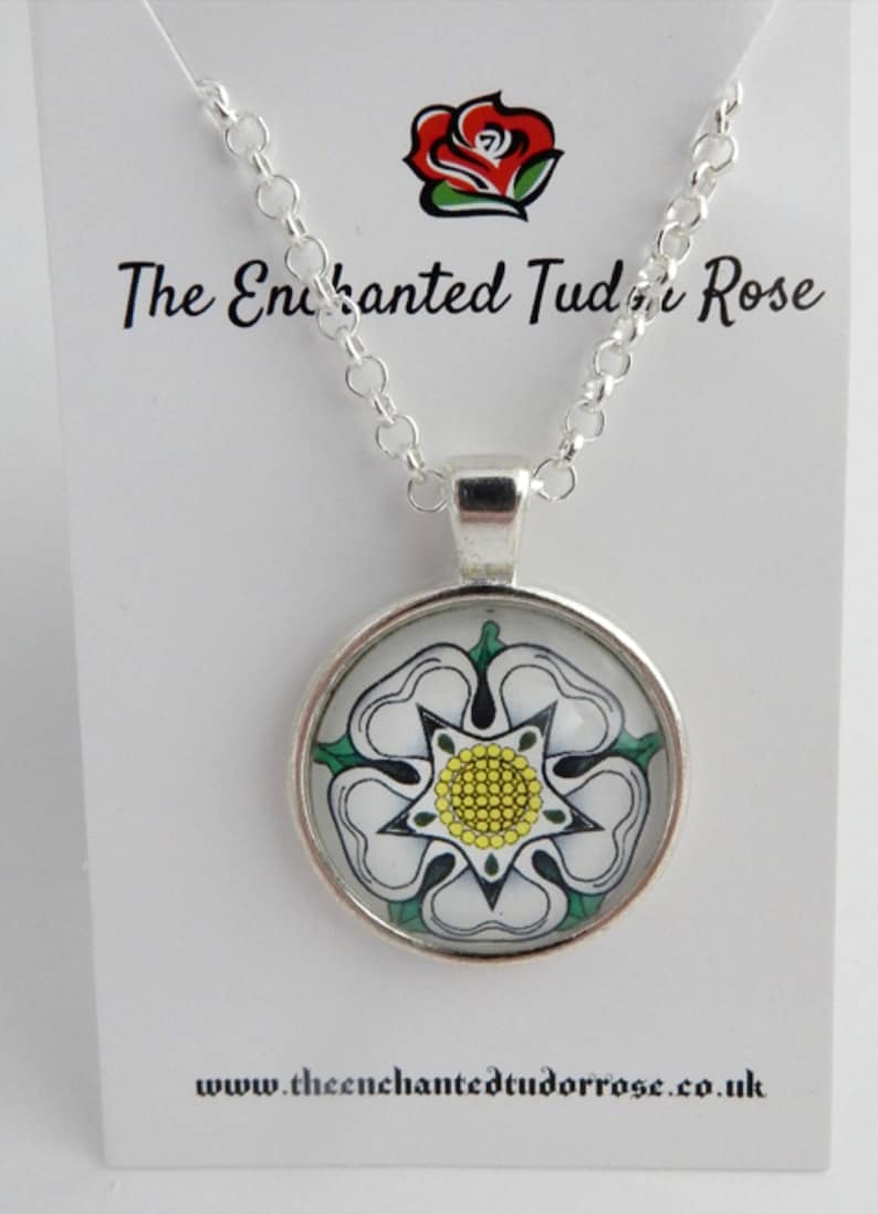 Tudor Rose Necklace or Lancaster Rose or York Rose Pendant Etsy