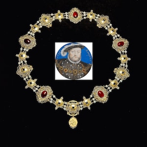 Henry VIII Chain of Office Replica: Tudor Livery Collar, Hilliard Portrait image 1