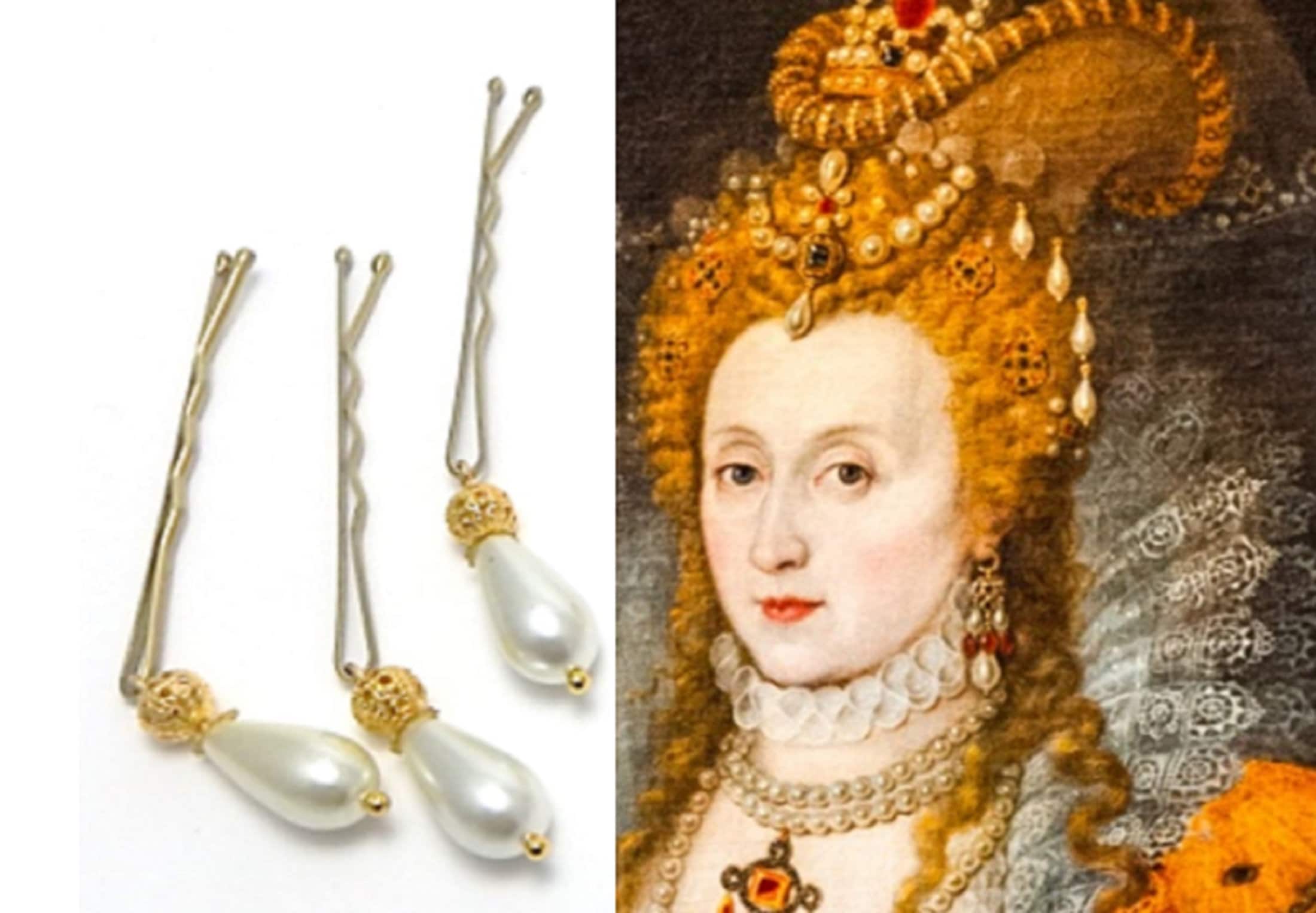 Queen Elizabeth - Pearl Hair Pins (4pc) – Pink Pewter
