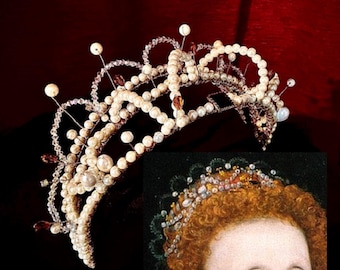 Elizabeth I Tiara Replica: Darnley Portrait, Tudor Queen Crown - Etsy