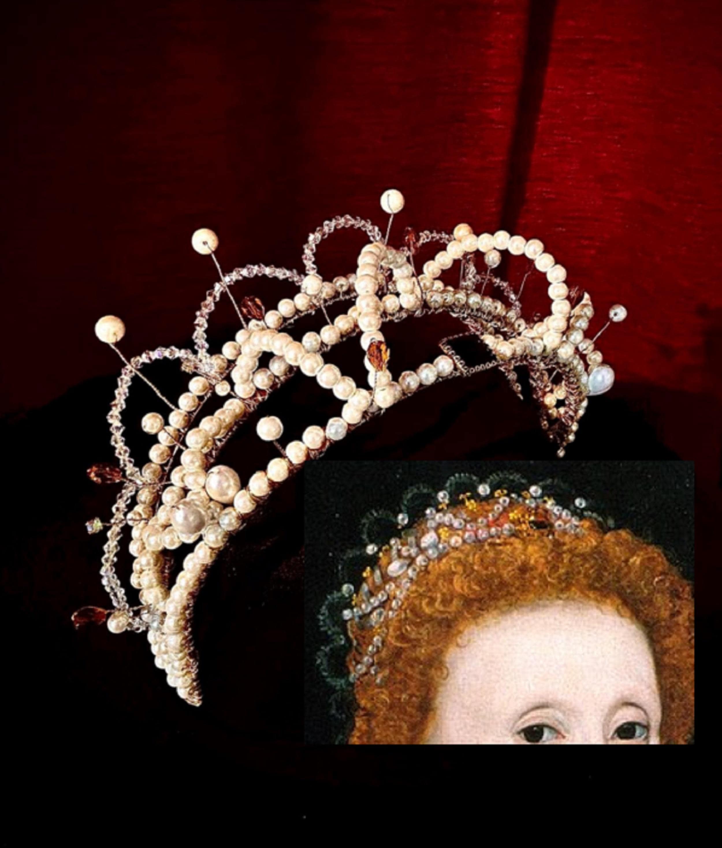 Elizabeth I Tiara Replica: Darnley Portrait, Tudor Queen Crown - Etsy