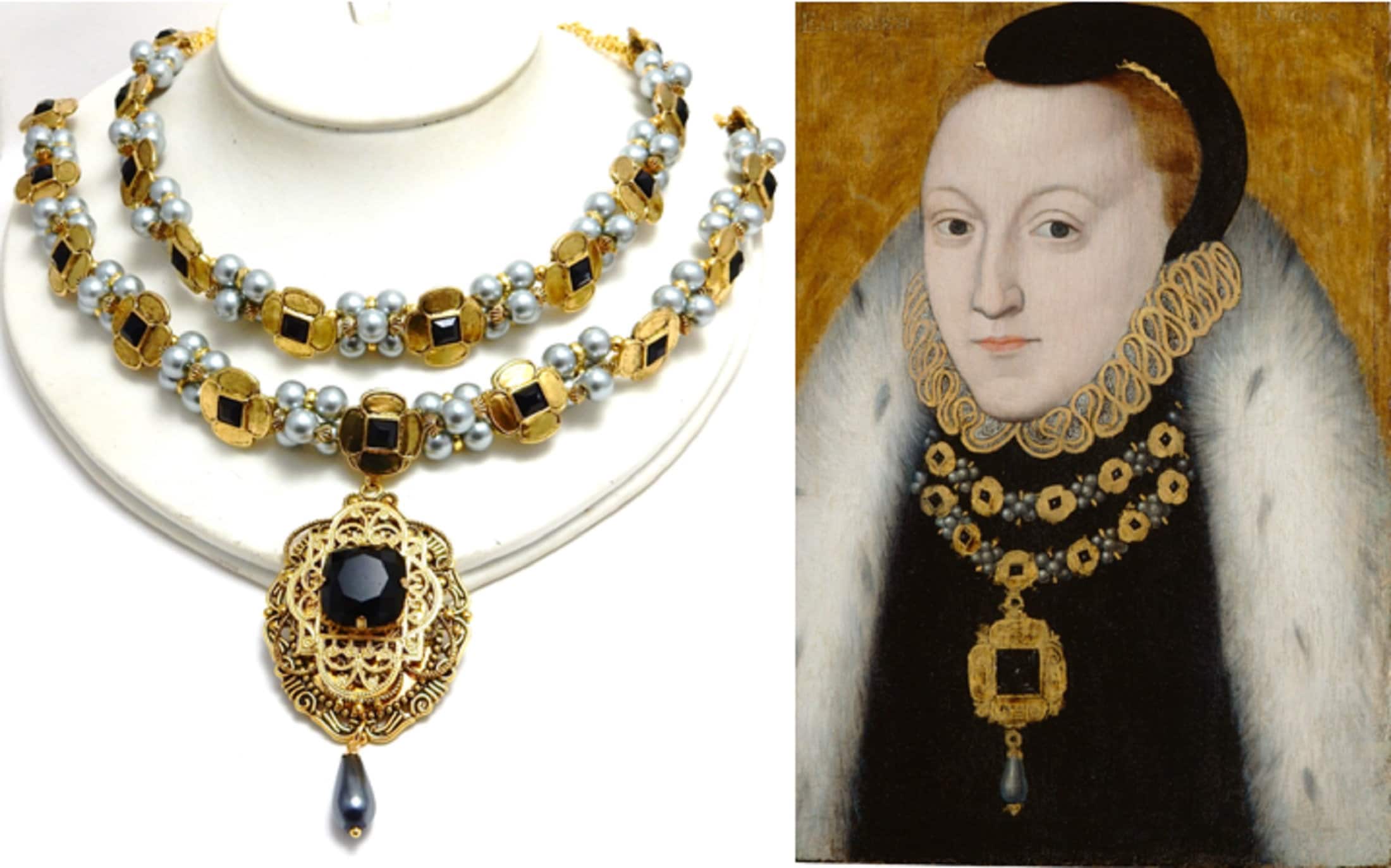 Elizabeth I Portrait Necklace: Tudor Queen Replica Jewellery - Etsy