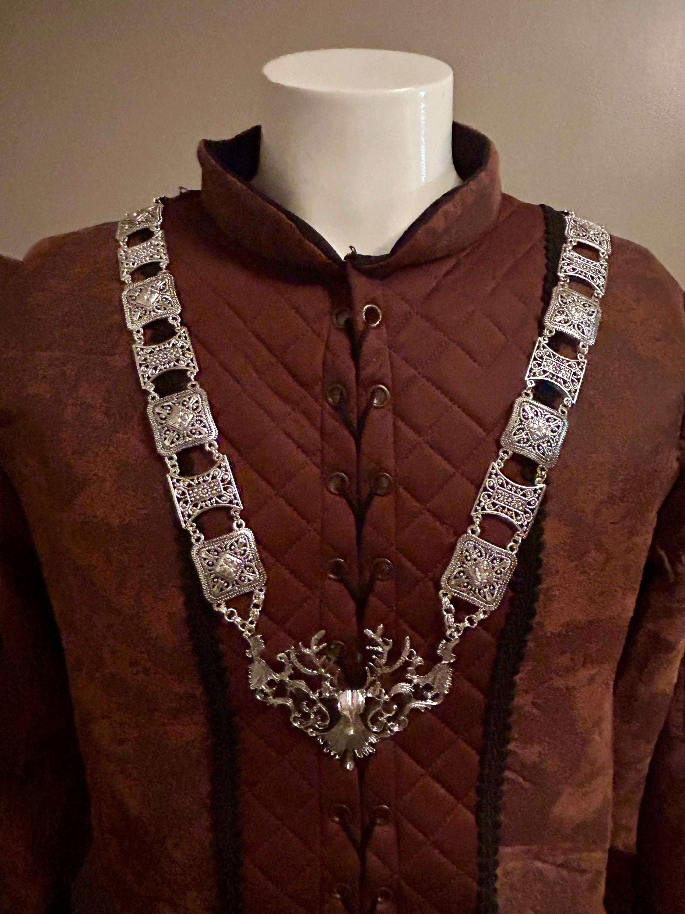 Heraldic Stag Chain of Office: Medieval Livery Collar, Cosplay Knight ...