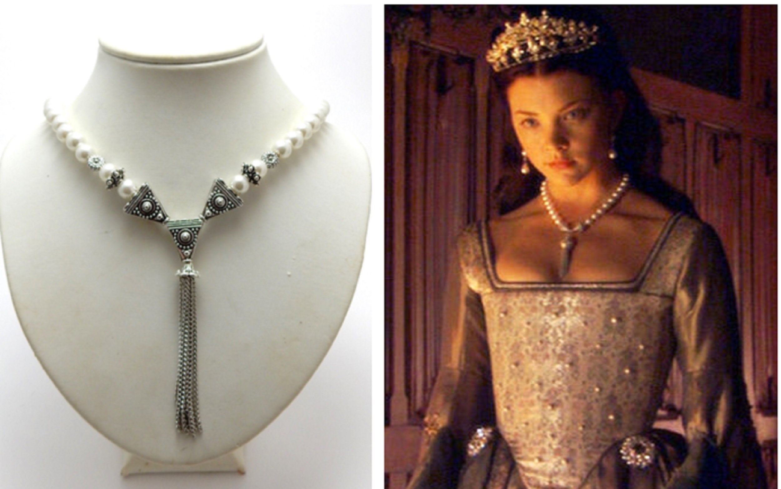 Anne Boleyn replica Tassel necklace The Tudors historical Etsy