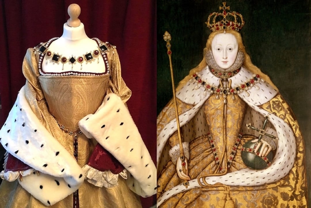 Elizabeth I of England Coronation Chain of Office Livery Collar Tudor Necklace Queen Portrait