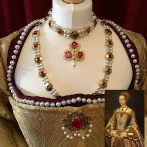 Katherine Parr Necklace: Tudor Carcanet & Choker - Medieval Jewellery