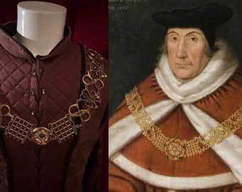 Tudor Chain Of Office - Livery Collar - Lord Chief Justice Of The Common Pleas - Lord Montagu - S chain - British historical reenactment