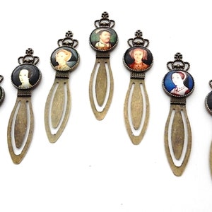 Henry VIII & Wives Bookmark Set: Tudor History Gift