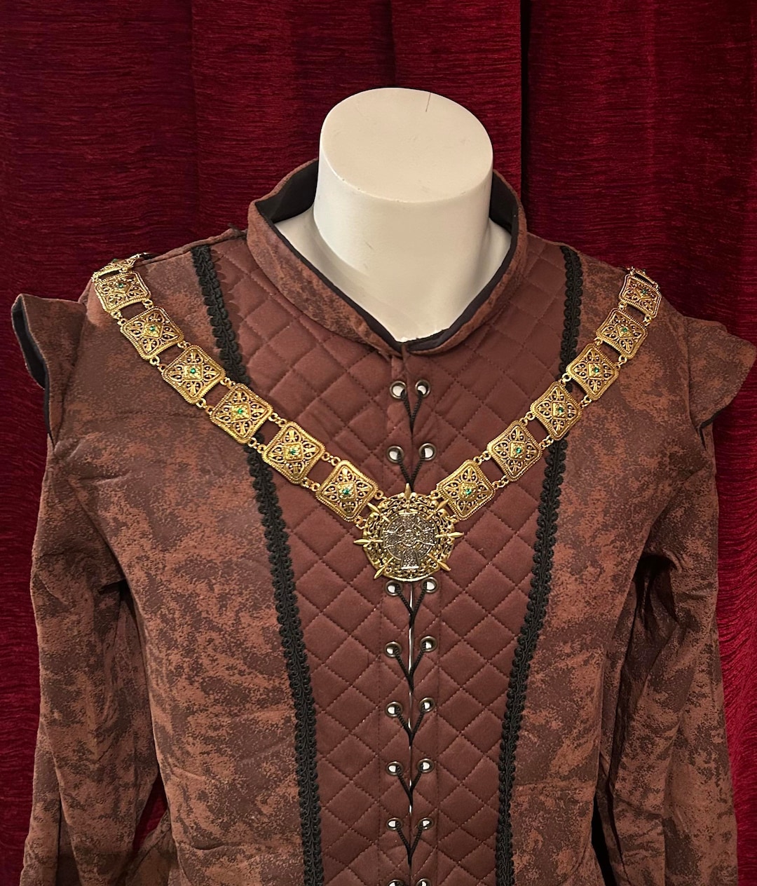 Celtic Cross Chain of Office: Golden Medieval Livery Collar With ...