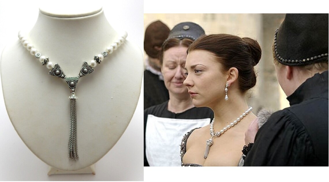 Anne Boleyn replica Tassel necklace The Tudors historical Etsy