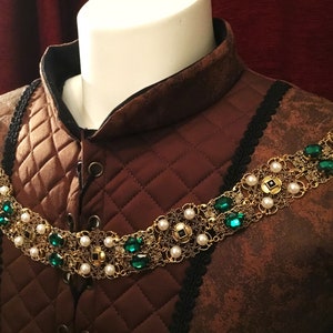 Richard III Replica Chain Of Office - emerald version - Reenactment - Medieval portrait - Plantagenet - War Of The Roses - Livery Collar