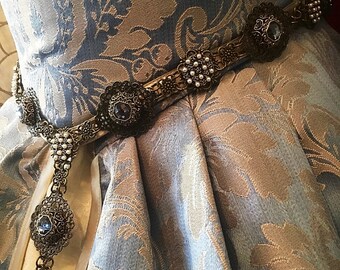 Tudor Girdle Belt - Medieval Queen belt - Historical reenactment - antique  gold - Aragon Seymour Parr Boleyn Howard Cleves - Wedding belt