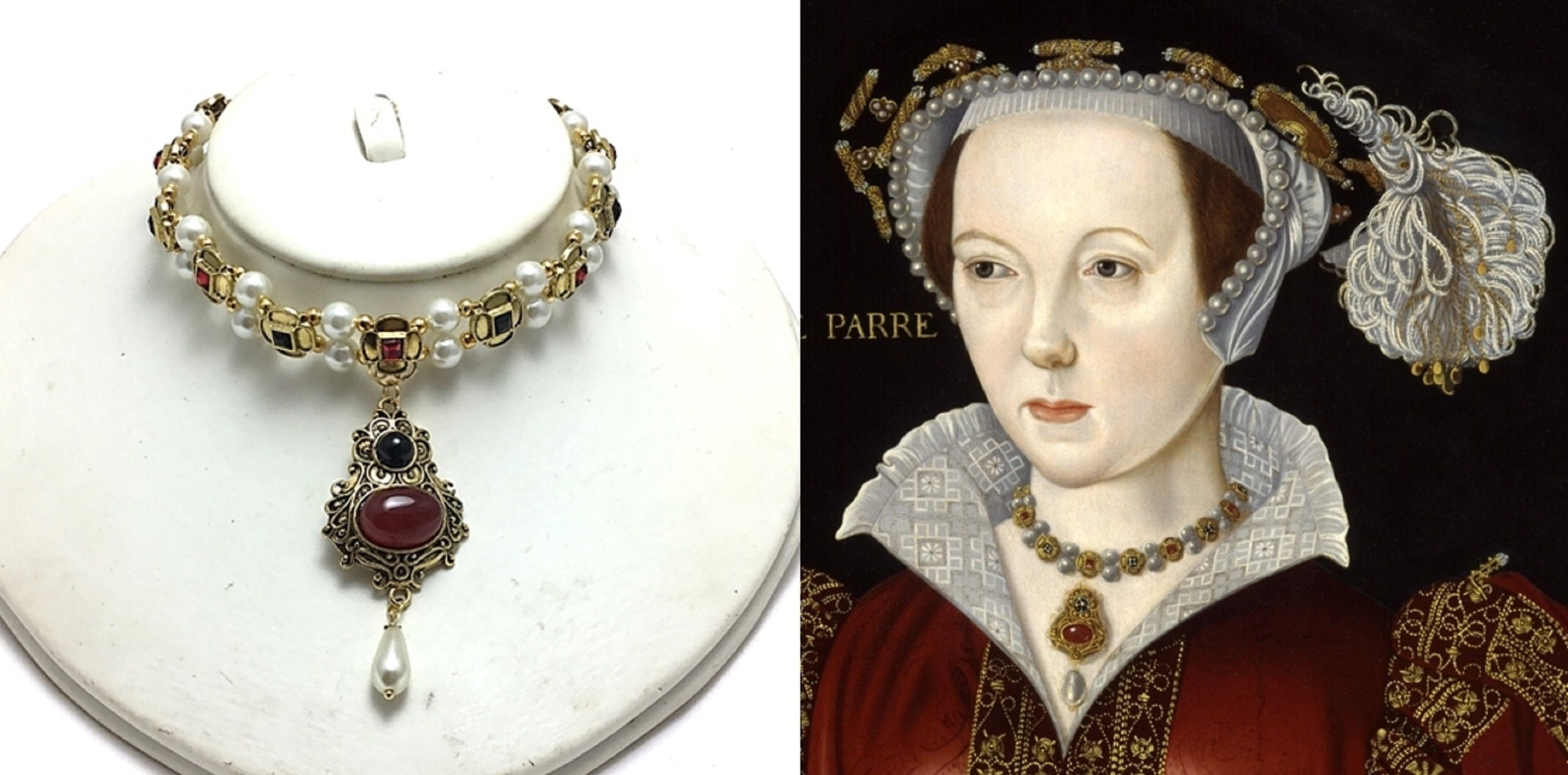 Catherine Parr Replica Necklace Portrait Jewellery Tudor Medieval Jewellery Queen of England Historical Re enactment Etsy Canada