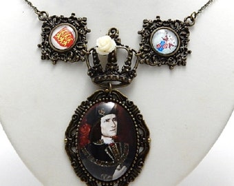 King Richard III medieval style necklace - War of The Roses - Plantagenet - historical re-enactment jewellery - Crown - Cousin's War