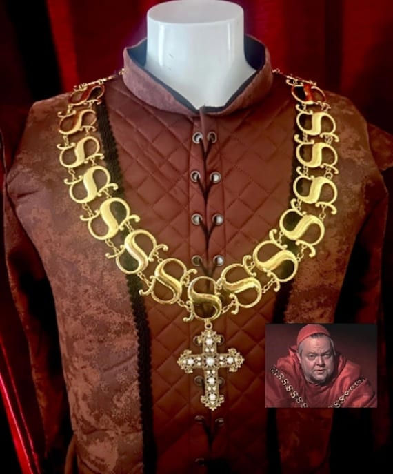 Cardinal Wolsey Chain of Office: Tudor Pearl Cross, Henry VIII